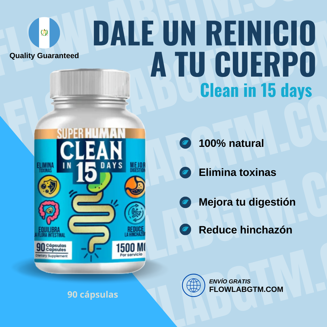 DETOX ESTOMACAL EN 15 DIAS - Super Human +ENVÍO GRATIS 🎁🚚