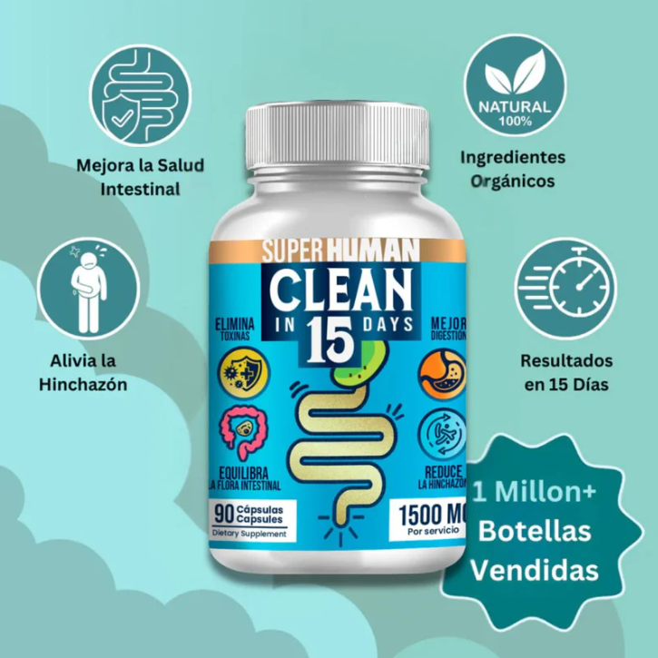 DETOX ESTOMACAL EN 15 DIAS - Super Human +ENVÍO GRATIS 🎁🚚