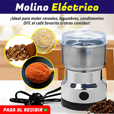Molino Eléctrico Multiusos: Muele en segundos, disfruta por días ☕+ ENVIO GRATIS